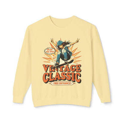 Vintage Classic Unisex Lightweight Crewneck Sweatshirt - StyleMZ