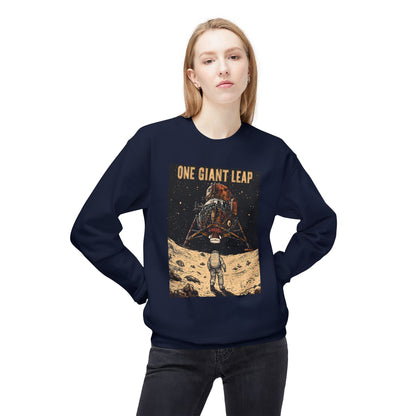 Korea -  One giant leap Unisex Midweight Softstyle Fleece Crewneck Sweatshirt  - StyleMZ