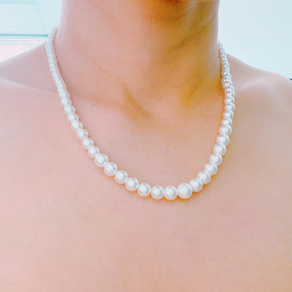 Queen Liz Graduated Pearl Necklace for Elegant Style