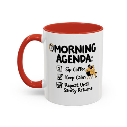 Morning Agenda Accent Coffee Mug (11, 15oz) - StyleMZ