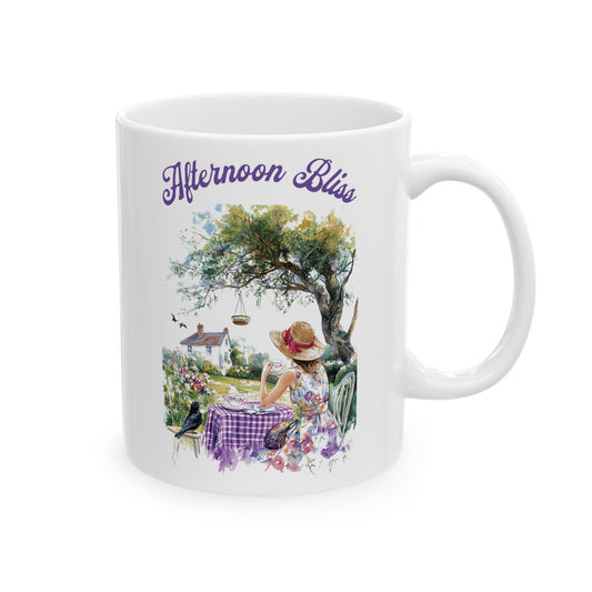 Afternoon Bliss Ceramic Mug, (11oz, 15oz) - StyleMZ - Stylemz