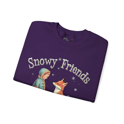 Snowy Friends Unisex Heavy Blend™ Crewneck Sweatshirt - StyleMZ - Stylemz