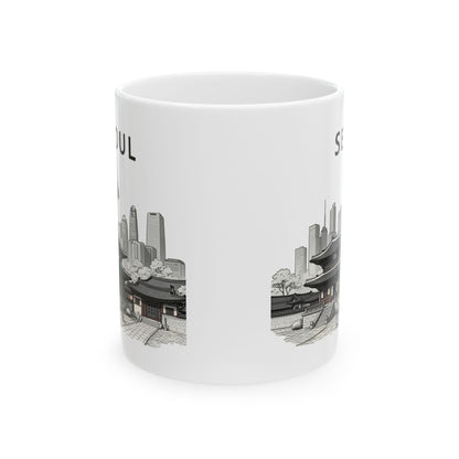 SEOUL Ceramic Mug, (11oz, 15oz) - StyleMZ