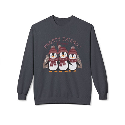 Frosty friends forever  Unisex Midweight Softstyle Fleece Crewneck Sweatshirt - StyleMZ