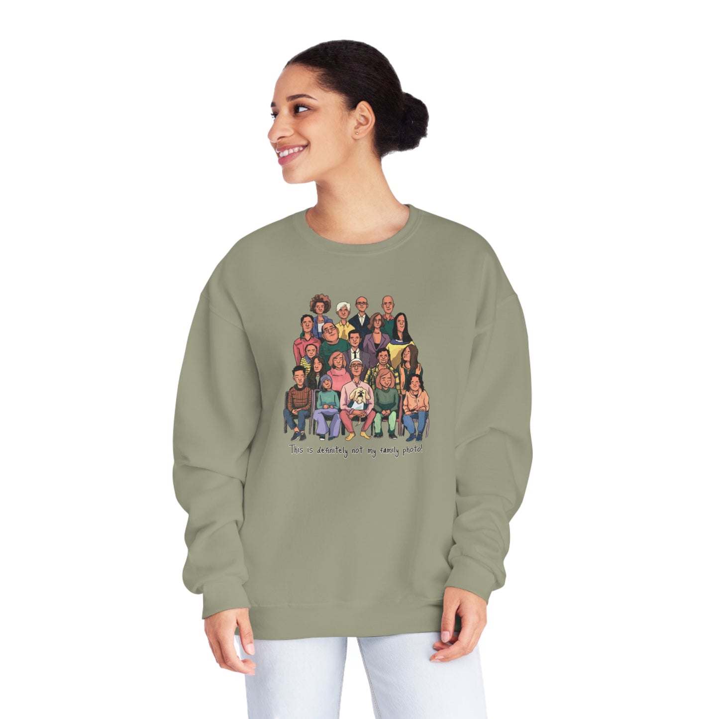 Definitely not my family photo Unisex NuBlend® Crewneck Sweatshirt - Korea - StyleMZ - Stylemz