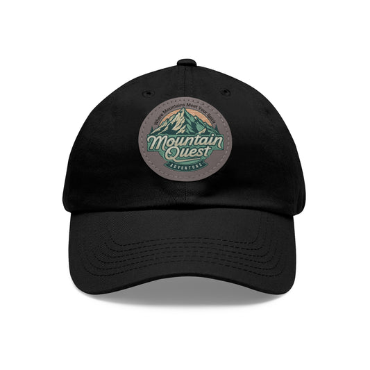 Where Mountains Meet Your Spirit Dad Hat with Leather Patch (Round) - Korea - StyleMZ - Stylemz