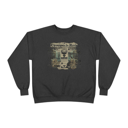 Reading the caotic world alone Unisex EcoSmart® Crewneck Sweatshirt - StyleMZ