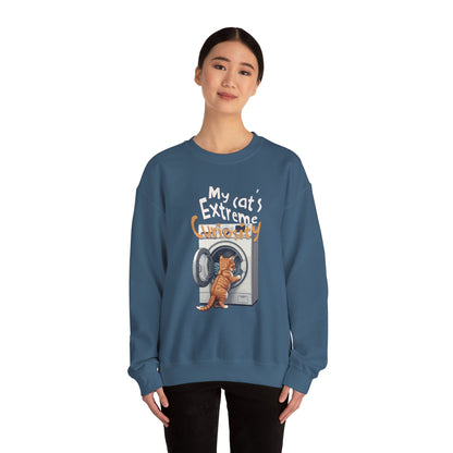 My cat's extreme curiosity Unisex Heavy Blend™ Crewneck Sweatshirt - StyleMZ - Stylemz