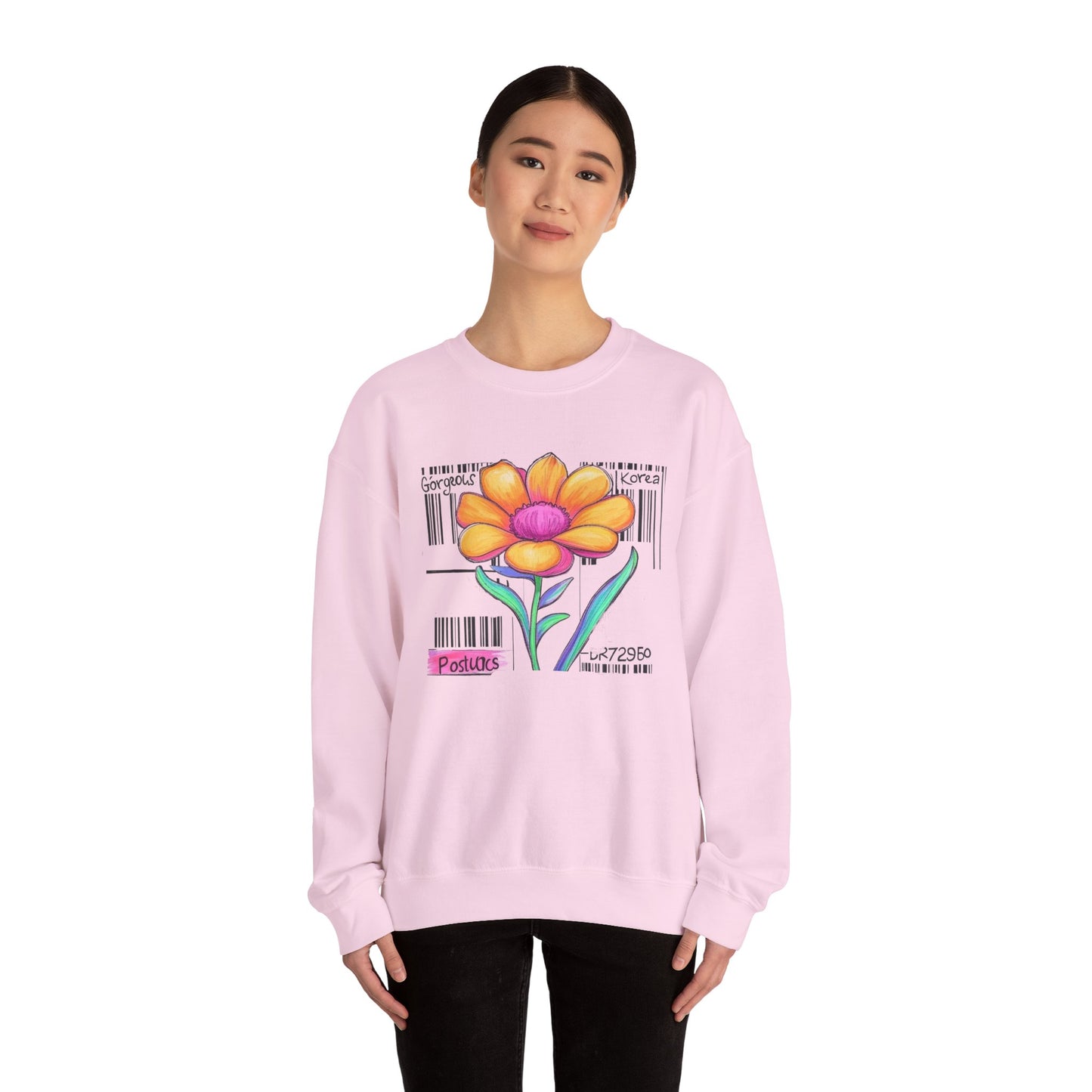 Gorgeous Flower Graphic Sweatshirt Unisex Crewneck All Seasons