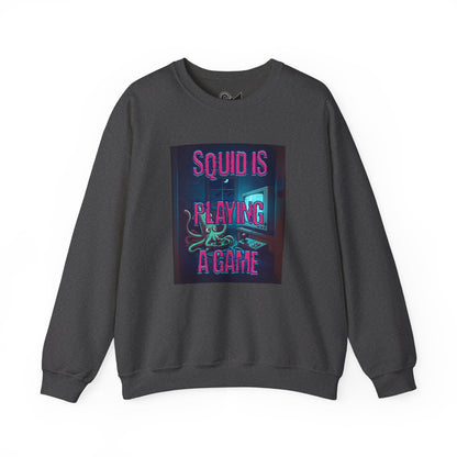 Squid is playing a game Unisex Heavy Blend™ Crewneck Sweatshirt - StyleMZ