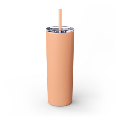 Paris Glitter Skinny Tumbler with Straw, 20oz - StyleMZ