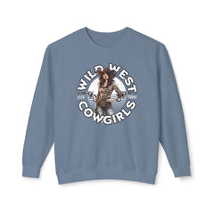 Wild West Cowgirls Unisex Lightweight Crewneck Sweatshirt  - StyleMZ