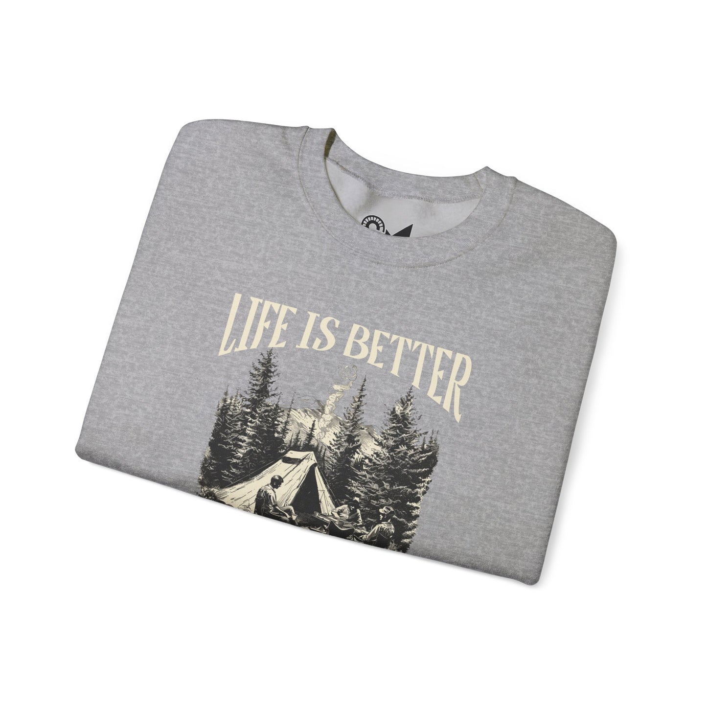 Life is better Unisex Heavy Blend™ Crewneck Sweatshirt - StyleMZ