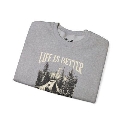 Life is better Unisex Heavy Blend™ Crewneck Sweatshirt - StyleMZ - Stylemz