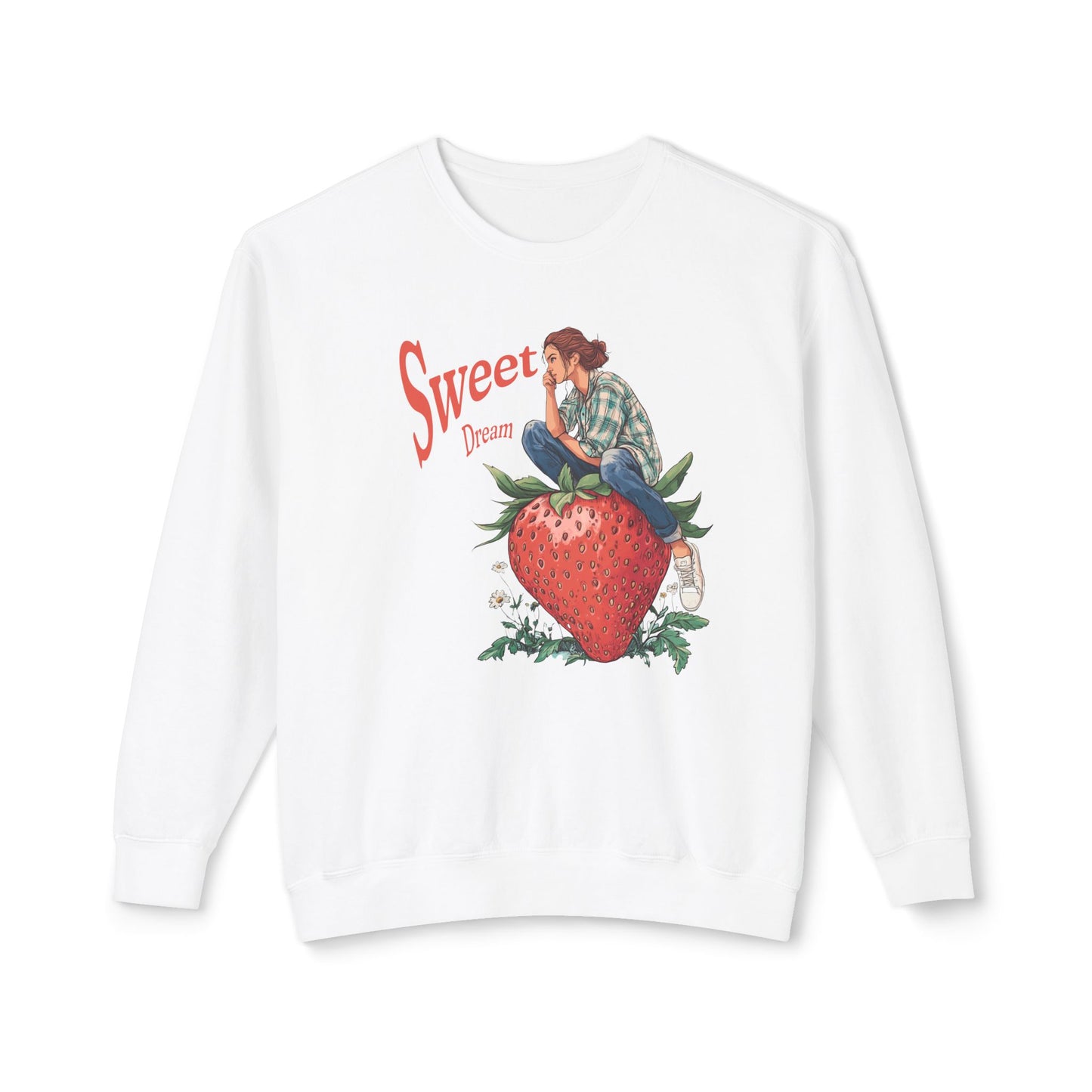 StyleMZ -  Sweet Dream Unisex Lightweight Crewneck Sweatshirt  - StyleMZ