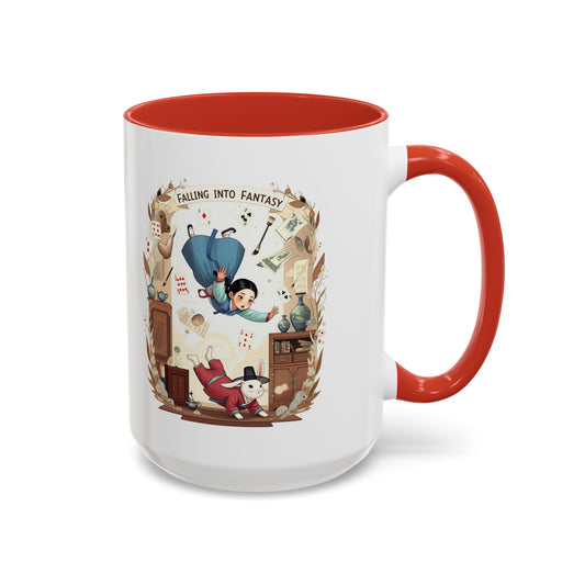 Taza de café con acento "Cayendo en la fantasía" (11, 15 oz) - StyleMZ 