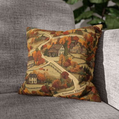 Map of Memories Spun Polyester Square Pillowcase - StyleMZ