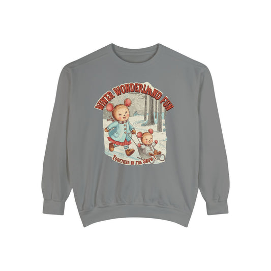 Korea - Winter wonderland fun Unisex Garment-Dyed Sweatshirt - StyleMZ - Stylemz