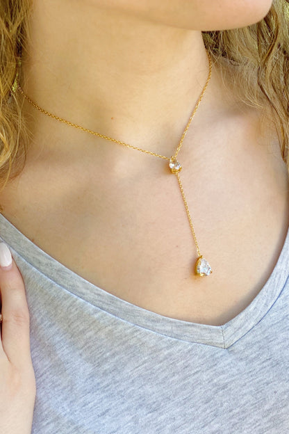 Superior Shine Drop Necklace with Dainty Chain Design