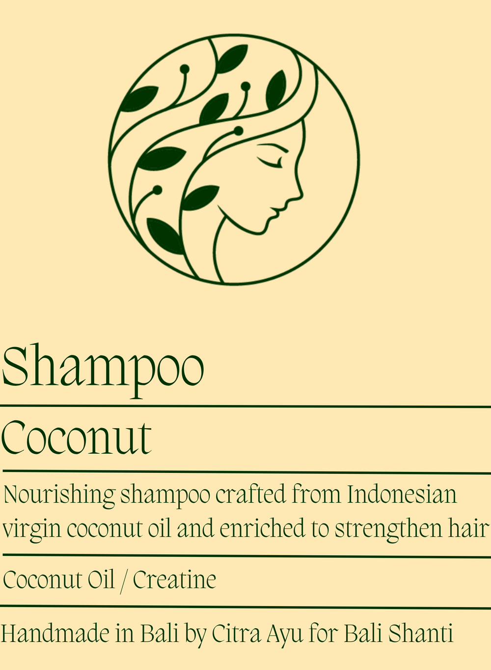 Handmade Vegan Balinese Coconut Shampoo for Luxurious Hair