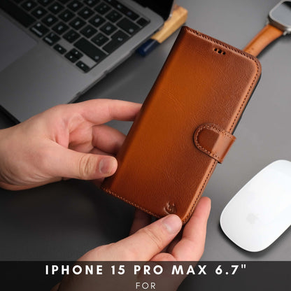 Casper iPhone 16 Pro Max Wallet Case Leather MagSafe Cover