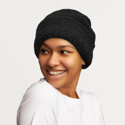 Cozy Adjustable Sherpa Beanie with UV Protection