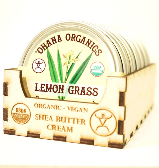 Lemongrass Organic Shea Butter Cream - Vegan Moisturizer