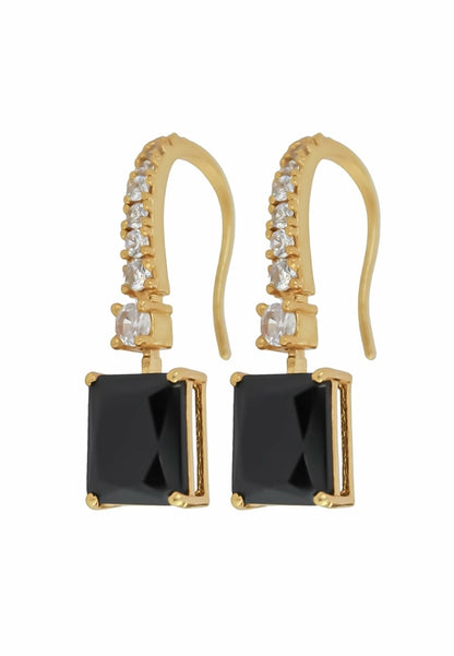 Golden Benares Earrings - 18K Gold Plated with Zircons