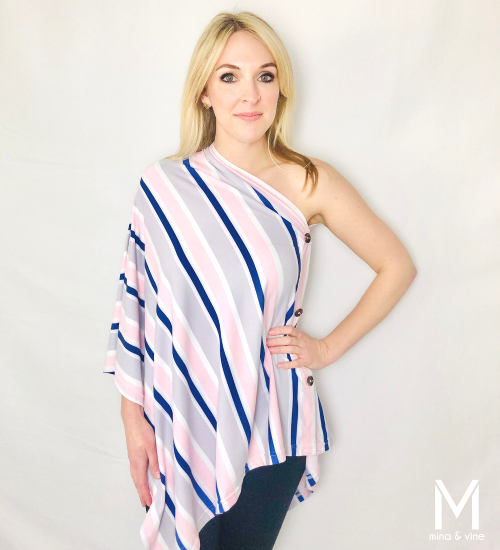 Savvy Stripe Multi-Way Smart Scarf - Stylemz