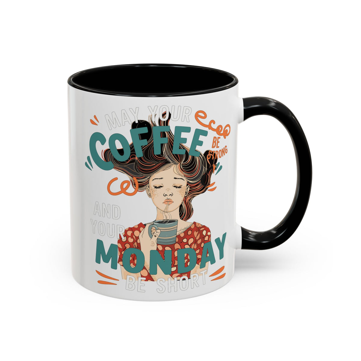 Korea -  Strong Coffee Accent Coffee Mug (11, 15oz)  - StyleMZ