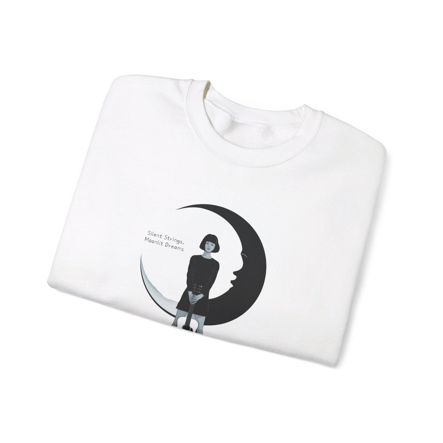 Korea -  Silent Strings, Moonlit Dreams Unisex Heavy Blend™ Crewneck Sweatshirt  - StyleMZ