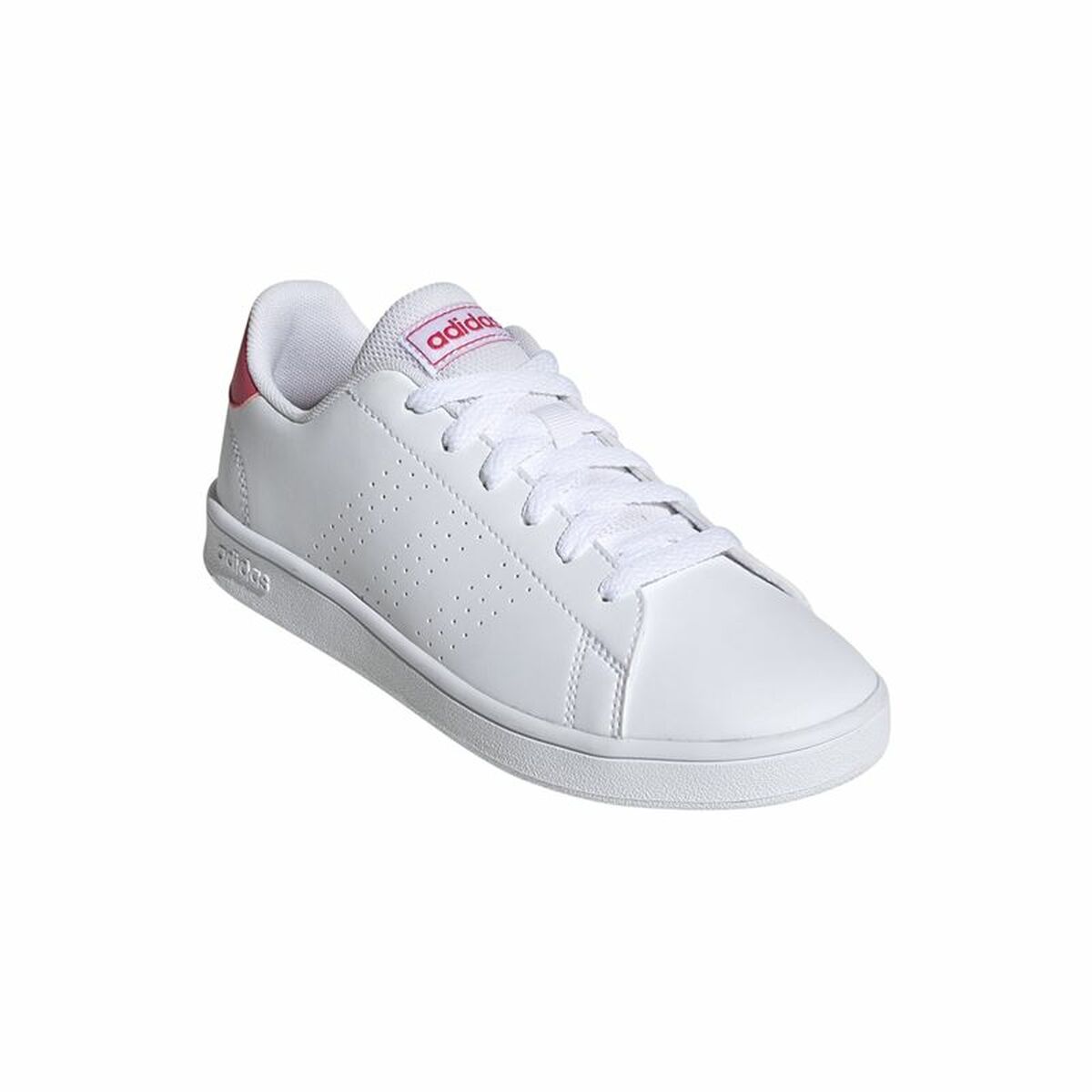 Running Shoes for Kids Adidas Advantage Girl White Sneakers