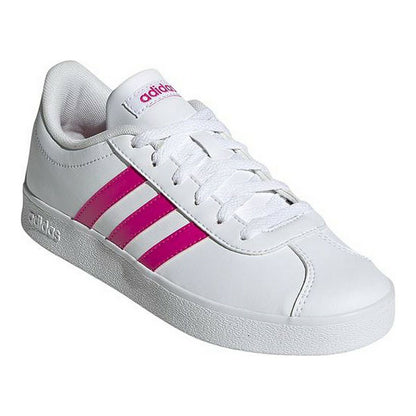 Sports Shoes for Kids Adidas VL Court 2.0 White Sneakers