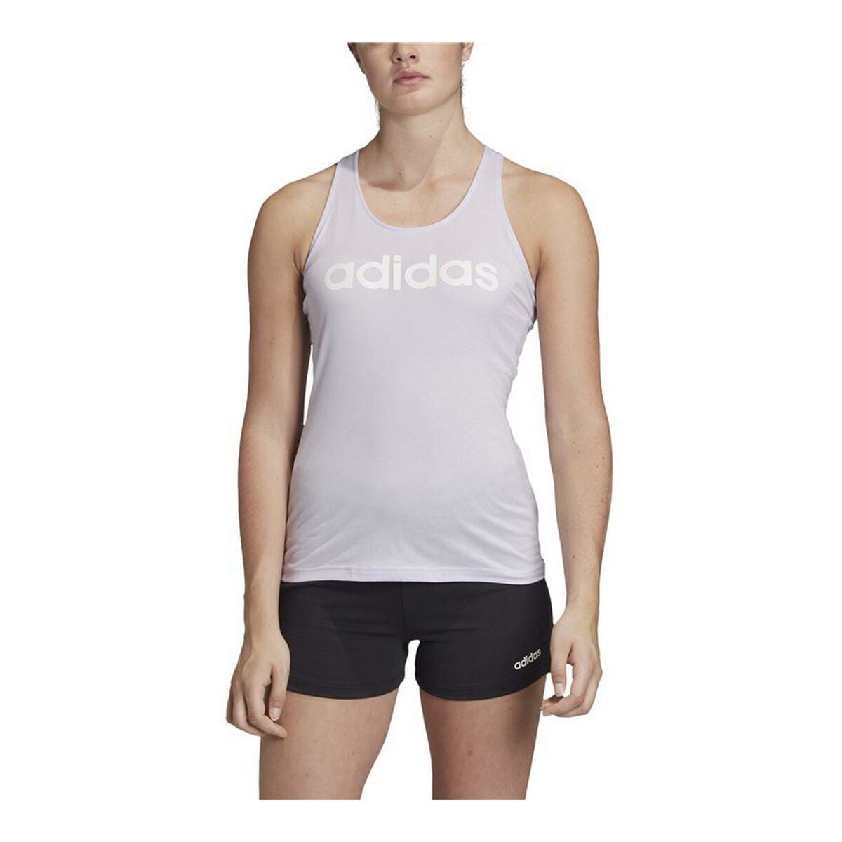 Women's Sleeveless T-Shirt Adidas Essentials Linear Light Mauve