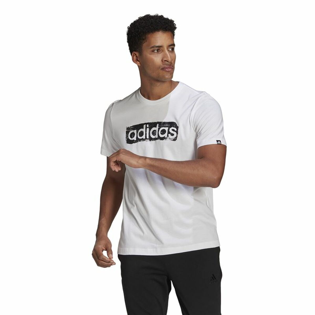 T-Shirt Adidas Brushstroke Logo White for Men