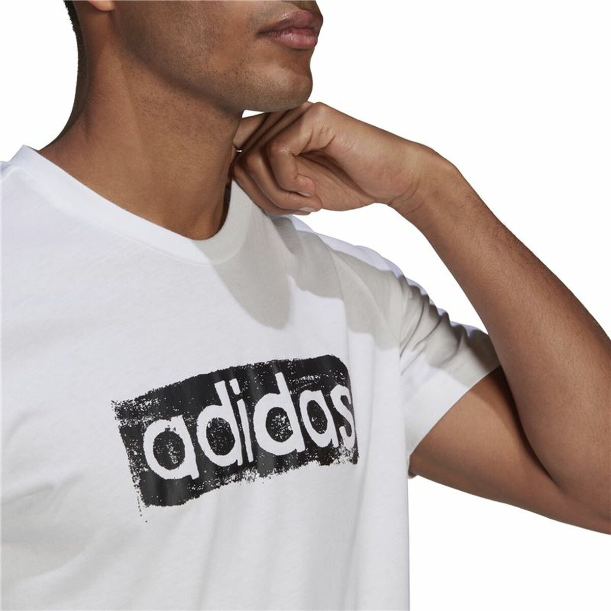 T-Shirt Adidas Brushstroke Logo White for Men