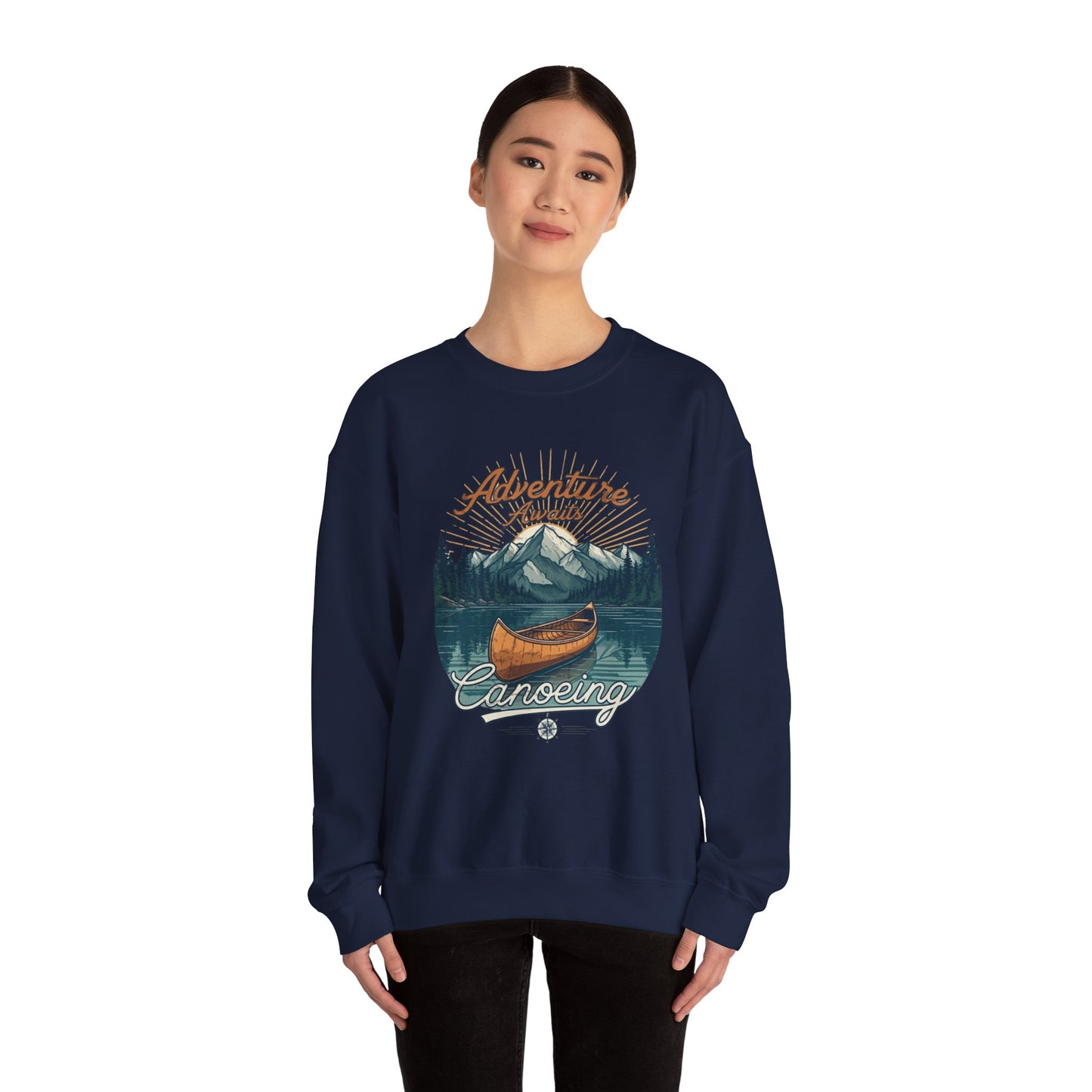 Canoeing Unisex Heavy Blend™ Crewneck Sweatshirt - StyleMZ - Stylemz