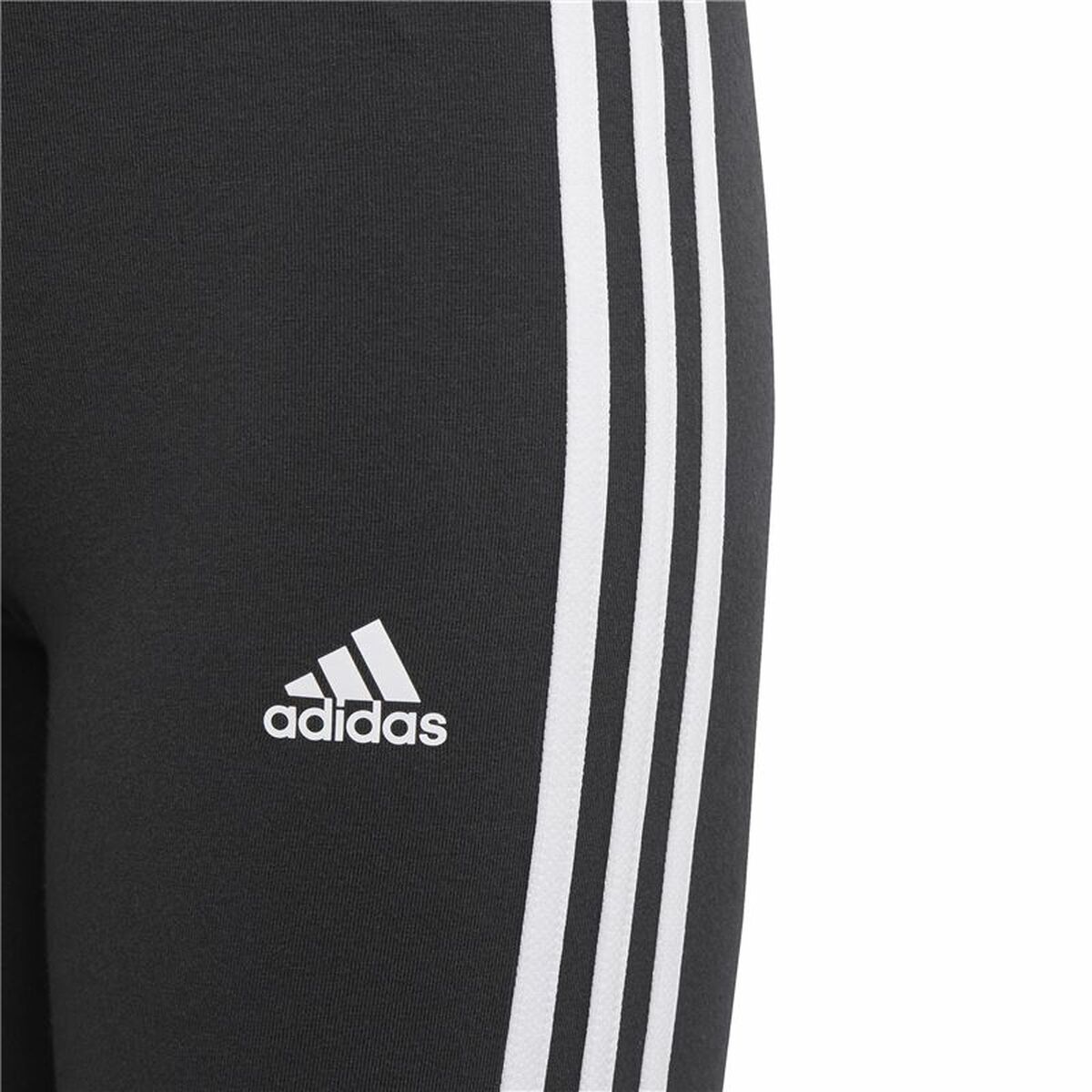 Sports Leggings Adidas Essentials 3 Stripes Black for Kids