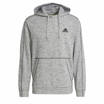 Men’s Hoodie Adidas Essentials Mélange Embroidered Light Grey