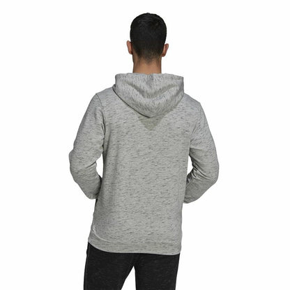 Men’s Hoodie Adidas Essentials Mélange Embroidered Light Grey