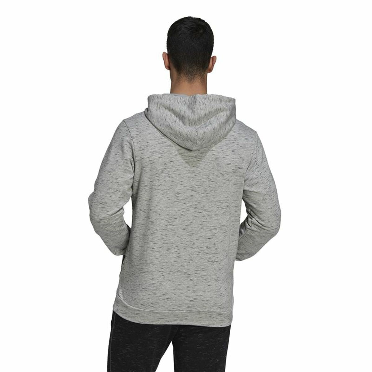 Men’s Hoodie Adidas Essentials Mélange Embroidered Light Grey