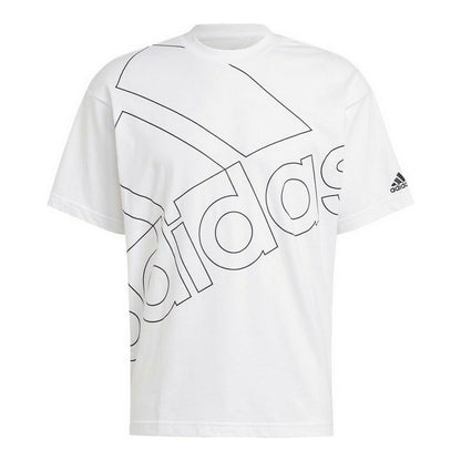 Men’s Short Sleeve T-Shirt Adidas Giant Logo White Style