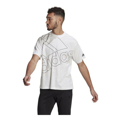 Men’s Short Sleeve T-Shirt Adidas Giant Logo White Style