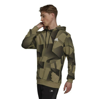 Men’s Hoodie Adidas Graphic M Khaki for Active Comfort