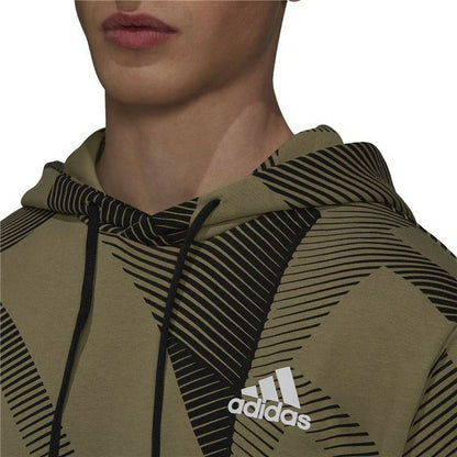 Men’s Hoodie Adidas Graphic M Khaki for Active Comfort