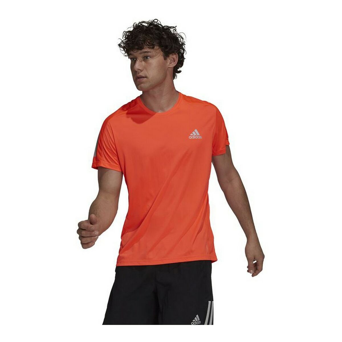 Short-Sleeve Sports T-Shirts Adidas Own The Run Red for Men