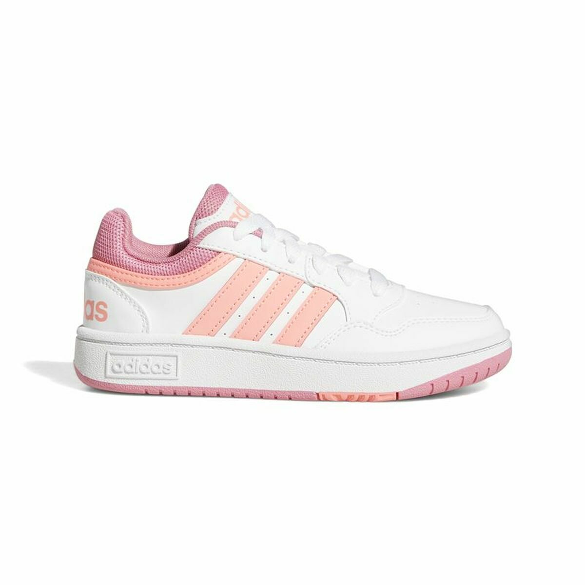 Sports Shoes for Kids Adidas Hoops White for Active Play