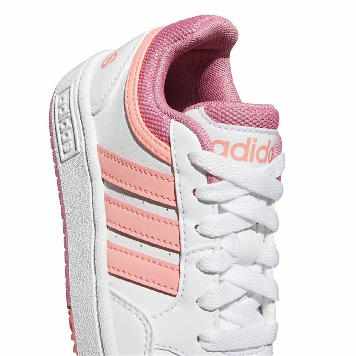 Sports Shoes for Kids Adidas Hoops White for Active Play