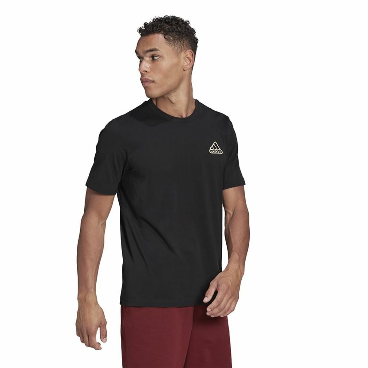 Men’s Short Sleeve T-Shirt Adidas Essentials Comfy Black