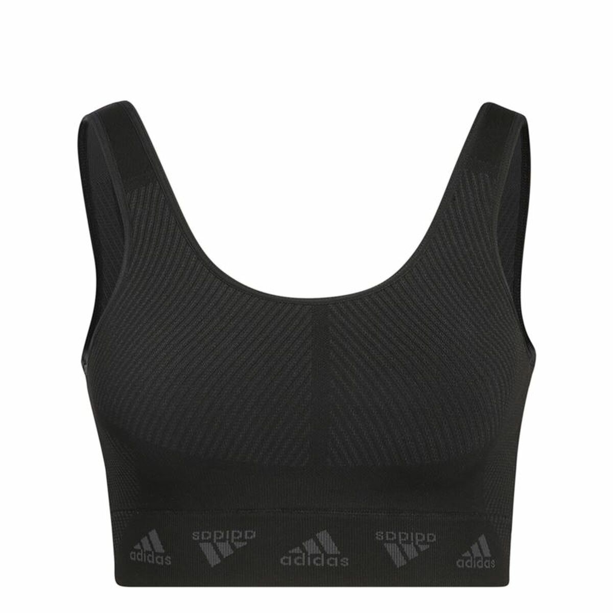 Sports Bra Adidas Aeroknit Black for Ultimate Comfort